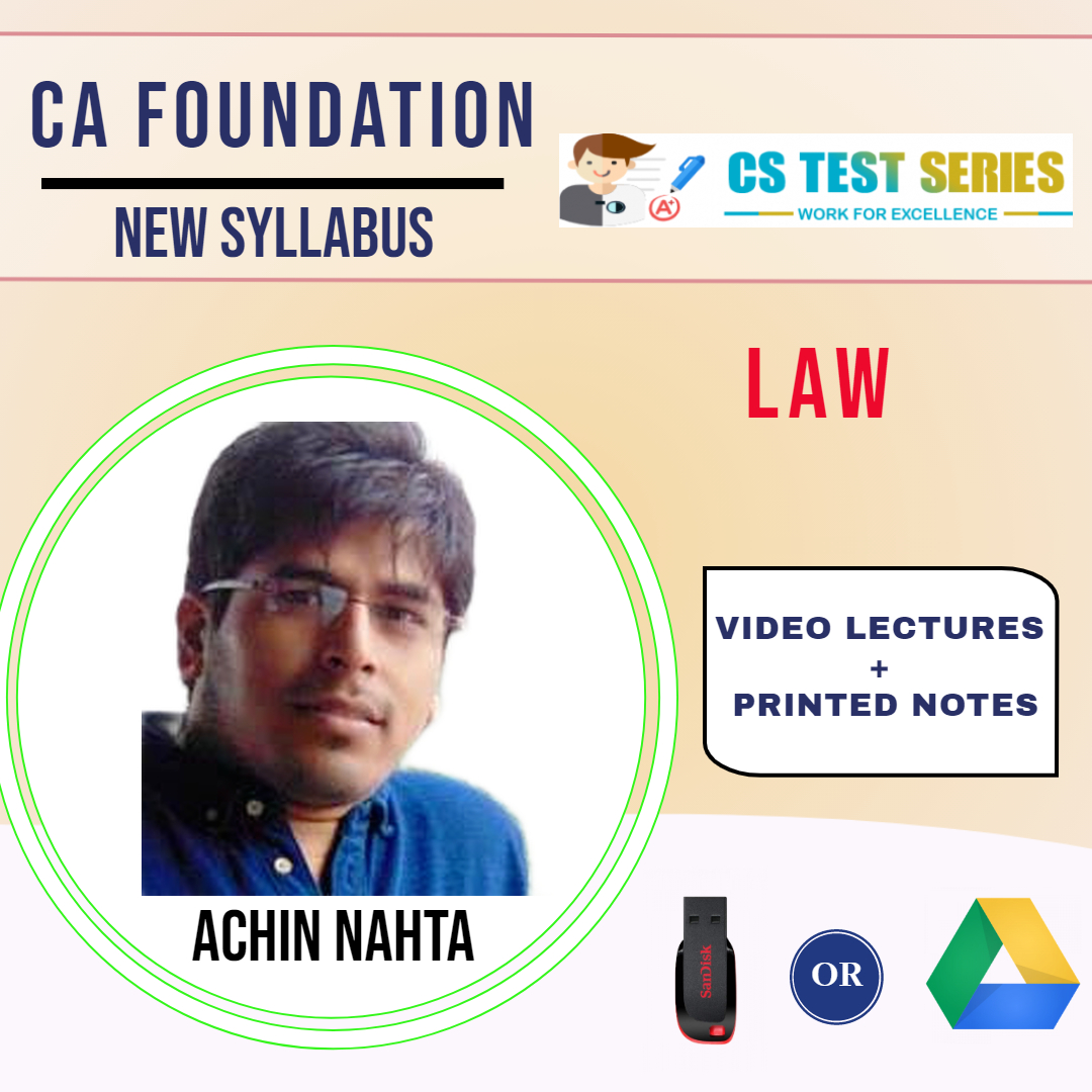 CA Foundation Law Video Lectures by Achin Nahta(Download)